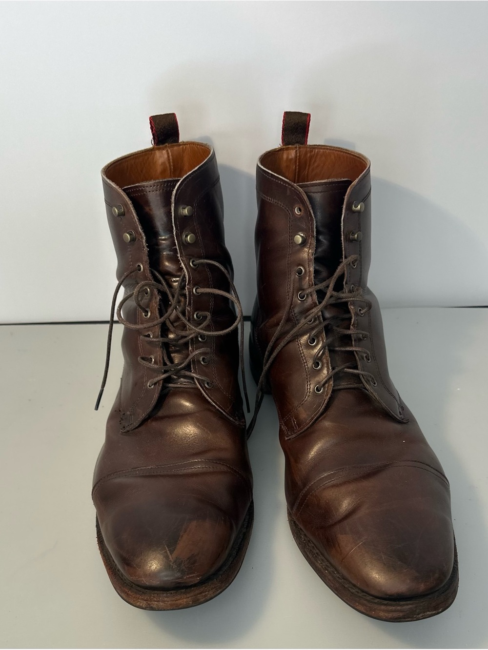 Allen Edmonds Men's Brown Leather Lace-Up Boots size 15 D